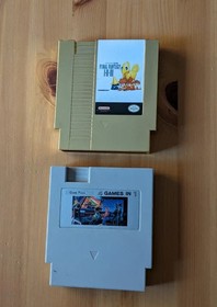 NES 6-in-1 Final Fantasy I-II-III (gold cartridge) + 4 Games in 1 (reset based)