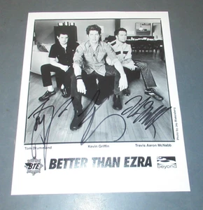 BETTER THAN EZRA AUTOGRAPHED SIGNED FAN CLUB PROMO PHOTO - Bild 1 von 2