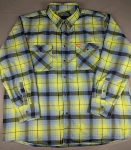 Camisa Dixxon Para Hombres XXXXL Franela Verde Cuadros The Challenger Perla A Presión - Imagen 1 de 7