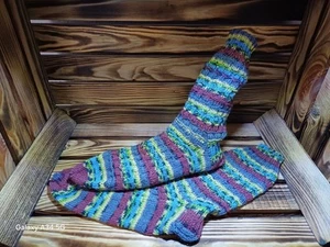 Wollsocken Handgestrickt Gr. 40/41 - Bild 1 von 1