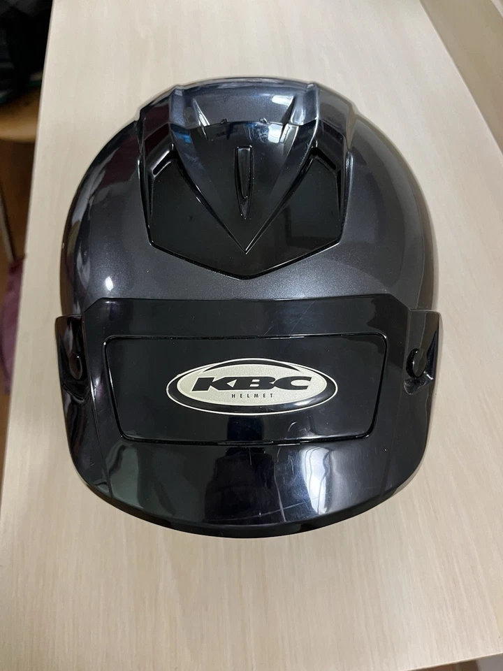 Casco de motocicleta KBC DOT talla XXL negro cara abierta con visera y cable de radio Foto 1 de 4