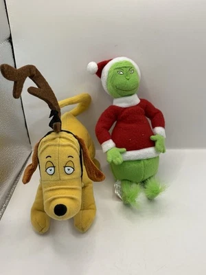 Hallmark Grinch and Max Plush - How The Grinch Stole Christmas 1998 Vintage - Image 1 of 4