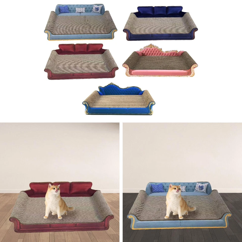 Cat Scratching Board Cat Scratcher Sofa Bed Home Grind Claws Furniture - Image 1 of 1