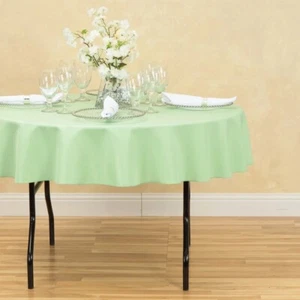  70 in. Round Polyester Fabric Tablecloth Hemlock Green -Events  1 Pk NWT - Picture 1 of 3