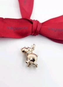 Genuine Pandora Sterling Silver ROSE Gold Plated Happy Reindeer CZ Bead 787514CZ - Picture 1 of 8