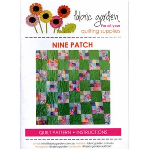 Fabric Garden Quilt Pattern: Nine Patch by Catherine King - Picture 1 of 2