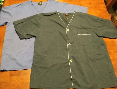 Женский лот из двух Hanes коротким рукавом пижамы топы размер L синий - Изображение 1 из 4