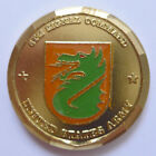 USA Challenge Coin --5th Signal Command Dragon-- vergoldet