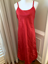 Gillian O'Malley nightgown large l gown new nwt long satin chemise red shiny