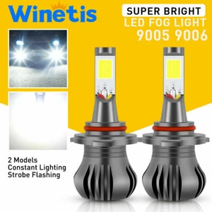 HB4 9006 LED Fog Light Bulb for Acura MDX 01-06 TL 02-06 White Strobe Switchback - Picture 1 of 8