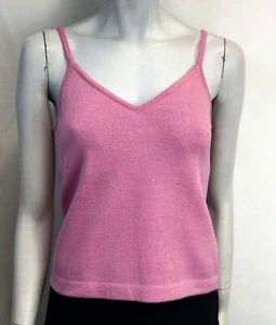 NWT ST. JOHN Rose Pink Santana Knit Shell P 0 2 Tank Top Cami XS RARE - Picture 1 of 15
