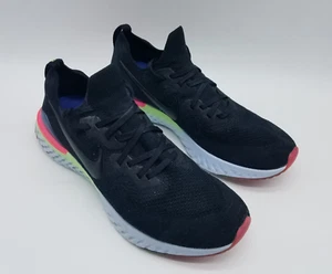 Nike Epic React Flyknit 2 Men's Running Shoes Size 12 Black Sapphire - Picture 1 of 12