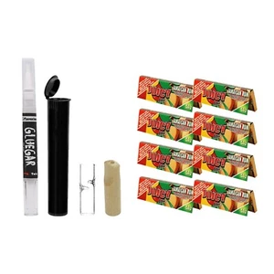 Juicy Jays 1 1/4 Rolling Papers 8 Pack- Jamaican Rum- GlueGar Og 3ml , 2 Tips - Picture 1 of 8