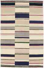 Multicolored Stripes Studio Office Decor 5X8 Hand-Tufted Modern Rug Wool Carpet