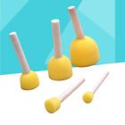 5 Round Sponge Brushes for DIY Crafts and Painting
