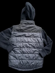 Boys Size 5/6 Hooded Winter Puffer Vest Fleece Lined 2fer Outerwear - Picture 1 of 8