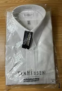 CAMISA VANHEUSEN MEDIA MANGA POPELINA SIN ARRUGAS Y PROTECTOR CONTRA MANCHAS TALLA 16 1/2 - Imagen 1 de 3