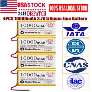 4X3.7V 10000mAh Lipo Battery Lithium Micro PH2.0 Plug for Raspberry Pi UPS Board - Picture 1 of 11