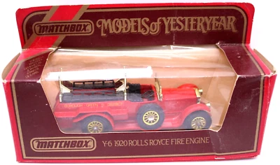 Matchbox 1984 Models Of Yesteryear Y-6 1920 Rolls Royce Fire Engine red - Image 1 of 3