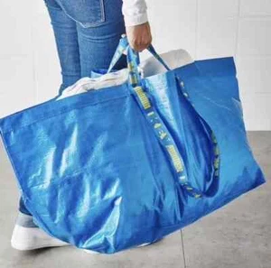 IKEA TASCHE 5 Stück blau groß stabil Einkauf Wäsche Lebensmittel robust - Bild 1 von 6