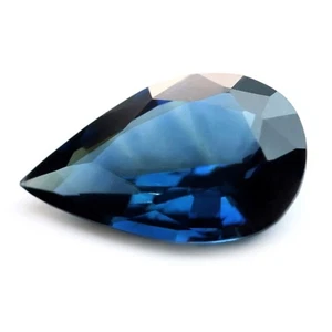 Certified Natural Unheated Blue Sapphire 0.82ct VVS Clarity Madagascar Pear - Picture 1 of 3