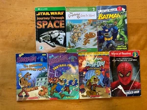 DK Scholastic Level 2 Readers Scooby Doo Star Wars Spider Man Batman 7 Books - Imagen 1 de 3