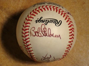 BOB GIBSON LOU BROCK RED SCHOENDIENST SLAUGHTER MULTI SIGNED AUTOGRAPH BALL PSA - Picture 1 of 7
