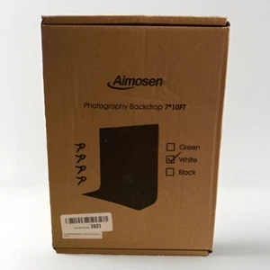 Aimosen 10 X 7 FT Sfondo Schermo Bianco per Fotografia, Zoom Riunioni, Virtuale - Foto 1 di 4