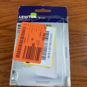 Interruptor sensor de movimiento de ocupación en pared Leviton Decora DOS02-1LW encendido automático - Imagen 1 de 3
