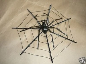 Spinne Schmiedeeisen Mit Spinnennetz Spider - Bild 1 von 1