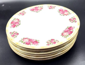 Juego de 6 platos de postre de ensalada Farberware Sydney Roses 4092 de colección 8,25" adornos dorados - Imagen 1 de 7