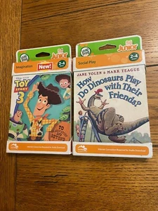 2 Leap Frog Board Books How do Dinosaurs Play With Their Friends & Toy Story 3 - Picture 1 of 7