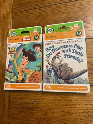 2 Leap Frog Board Books How do Dinosaurs Play With Their Friends & Toy Story 3 - Image 1 of 4