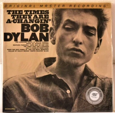 AUDIOPHILE MOBILE FIDELITY MFSL460 MONO BOB DYLAN Time Changing 2LP No. #0843 SS - Image 1 of 4