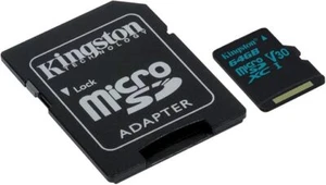 Kingston Canvas Go! Karta pamięci 64GB Micro SD Adapter - Zdjęcie 1 z 2