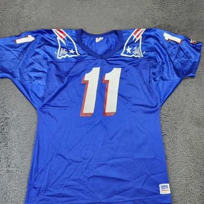 Camiseta de fútbol americano vintage de los New England Patriots para hombre grande NFL Drew Bledsoe años 90 Foto 1 de 4