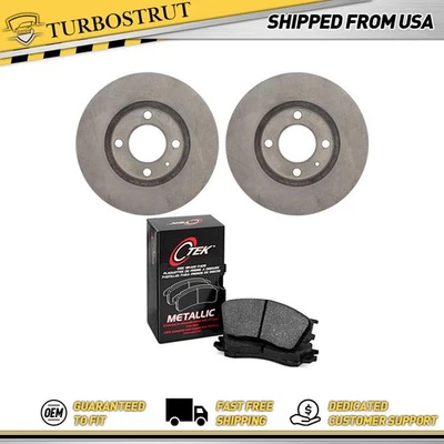 Front OE Brake Pads and Rotors Kit For 1984 Volkswagen Rabbit Convertible - Image 1 of 4