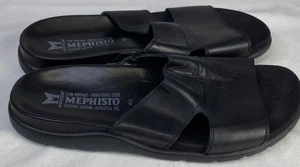 Mephisto Air Relax Piel schwarz Leder glatt Sandalen Pantoletten HERREN 46 / US 12 - Bild 1 von 6