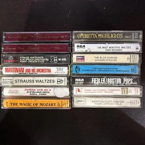 Classical Music Cassette Tape Lot Strauss Mozart Beethoven Chopin - Picture 1 of 10