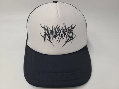 Boné chapéu snapback caminhoneiro malha crueldade hardcore banda de metal pesado branco preto - Imagem 1 de 4