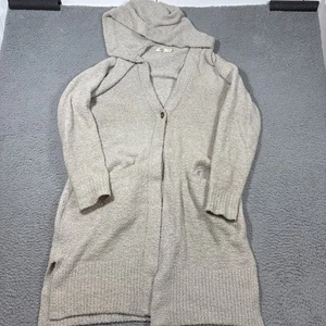 UGG Womens Sz M/L Beige Judith Hooded Duster Button Cardigan Long 1018774 - Picture 1 of 6