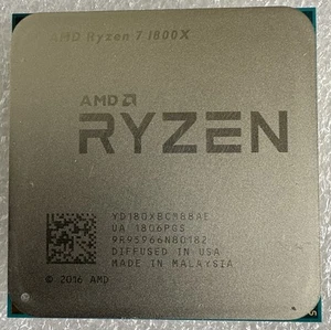 AMD CPU Ryzen 7 1800X 3.6GHz Socket AM4 DESKTOP PROCESSOR YD180XBCM88AE - Picture 1 of 4