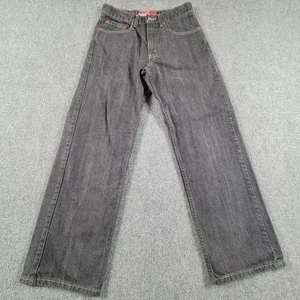 Levis 569 Jeans Boys 18 Regular 29x29 Black Loose Straight Fit Denim Y2K - Picture 1 of 7