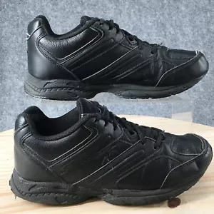 Avia Shoes Womens 8 AV325 Walking Sneakers Black Leather Lace Up Low Top Comfort - Picture 1 of 17