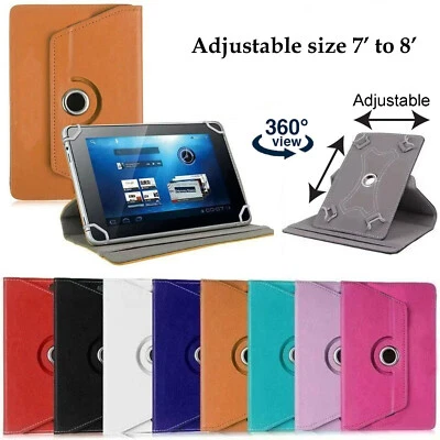 360 leather cover case stand For Viano V7T3G200 7" & Lenovo Tab 3 A8-50-46 7-8'' - Image 1 of 2