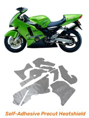 Kit de protector térmico de almohadilla aislante precortada de carenado para Kawasaki 2000-2005 Ninja ZX12R Foto 1 de 4