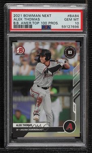 2020 Bowman Next Topps Now Baseball America Top 100 Prospects Alek Thomas PSA 10