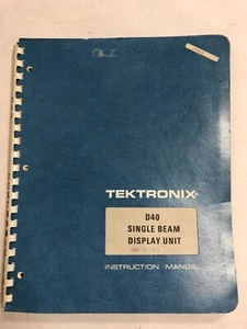 Tektronix D40 Single Beam Display Unit Instruction Manual - Picture 1 of 12