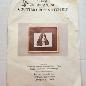 NEW Pegasus Originals Counted Cross Stitch Kit English Springer Spaniel Dog - Picture 1 of 5