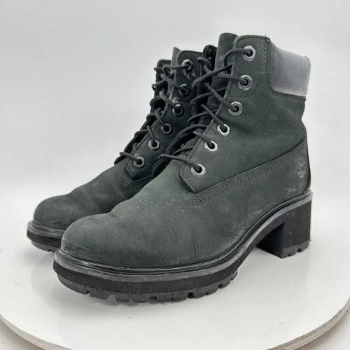 Stivali Timberland Kinsley donna taglia 7 5 A25C4 neri scamosciati suola a strappo tacco a blocco